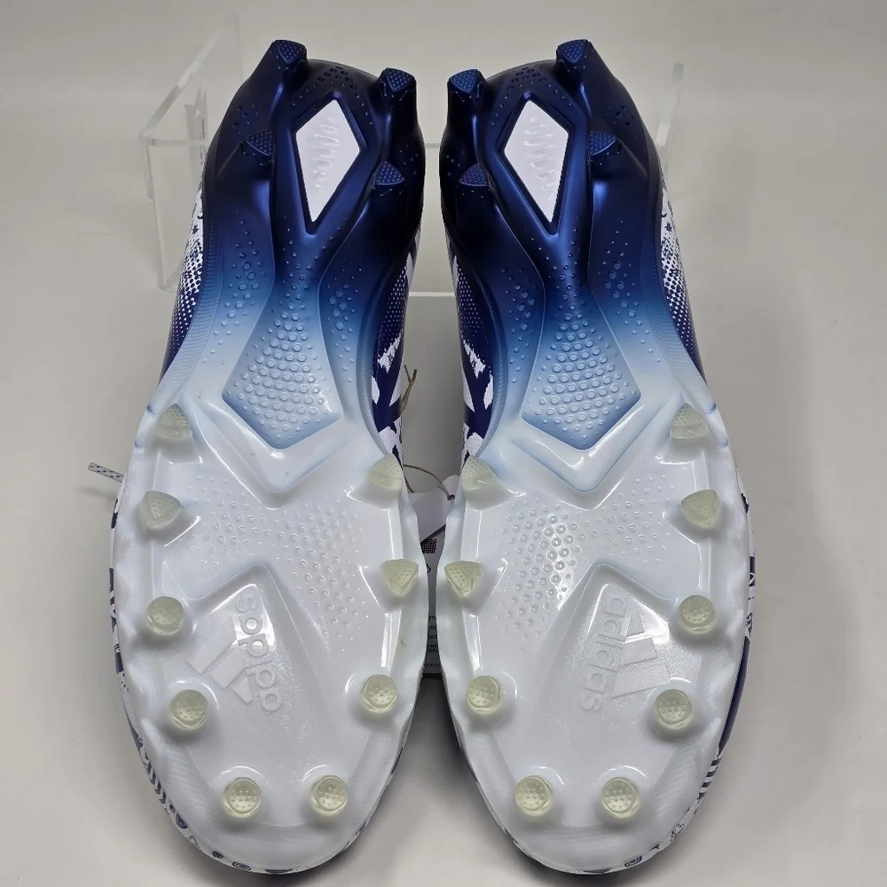 Adidas Freak 23 7v7 SMU Football Cleats White Blue GW4167 Men's Size 16 New